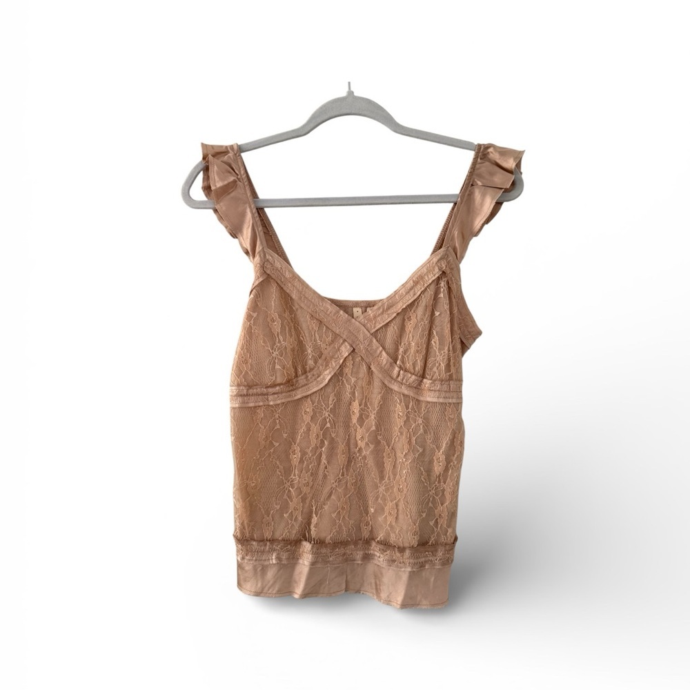 Anthropologie Whimsical Lace cami top Coquette Girl Fairy size S